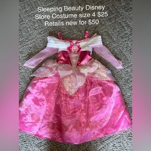 Disney Store Sleeping Beauty Costume size 4